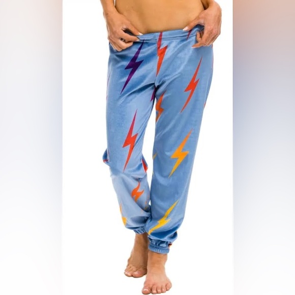 AVIATOR NATION🌈 BOLT VELOUR SWEATPANTS  SIZE XL - Picture 2 of 5